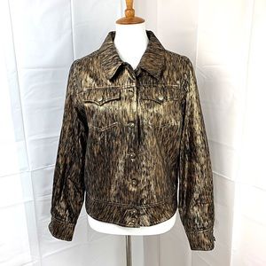 Reba - Gold and Black Shimmer Jacket - Large
